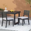 NicBex Set of 2 Outdoor Dining Chair,Modern Patio Dining Chairs with water-resistant cushions,Armless Wood Chairs Suitable for Patio,Garden,Gray/Brown - 2 of 4