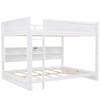 NicBex Queen Size Bunk Bed Wood Frame Bed Frame with 6 Lockers, Sockets, Guardrails and Ladder, No Box Spring Required, Space Saving - 3 of 4