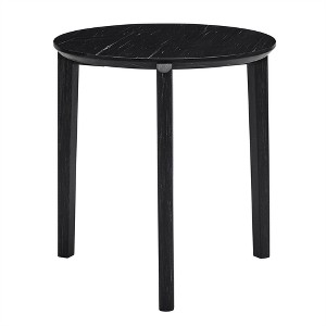 COWLOWN White Contemporary Round Living Room Table,  Accent Table with Sturdy Wooden Tripod Base, Space-Saving - 1 of 4