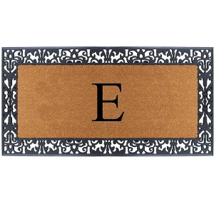 A1HC Natural Coir Monogrammed Outdoor Entrance Door Mat 30X60, Anti-Shed Treated Durable  Doormat - 1 of 4