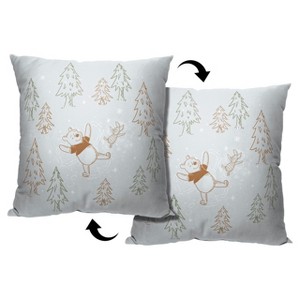 Disney Winnie the Pooh Snow Angels Throw Pillow 18x18 Inches - 1 of 3