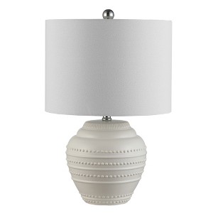 Lenon Table Lamp - 22 Inch Height - TBL4347 - White - Safavieh - 1 of 3