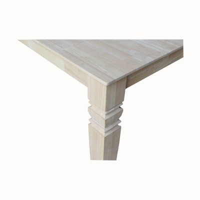 Java Butterfly Leaf Extendable Unfinished Wood Dining Table