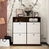 VYNXARIA Shoe Storage Cabinet with 3 White Panel Flip Drawers, Freestanding Organizer for Entryway, Narrow Shoe Rack Cabinet - 4 of 4