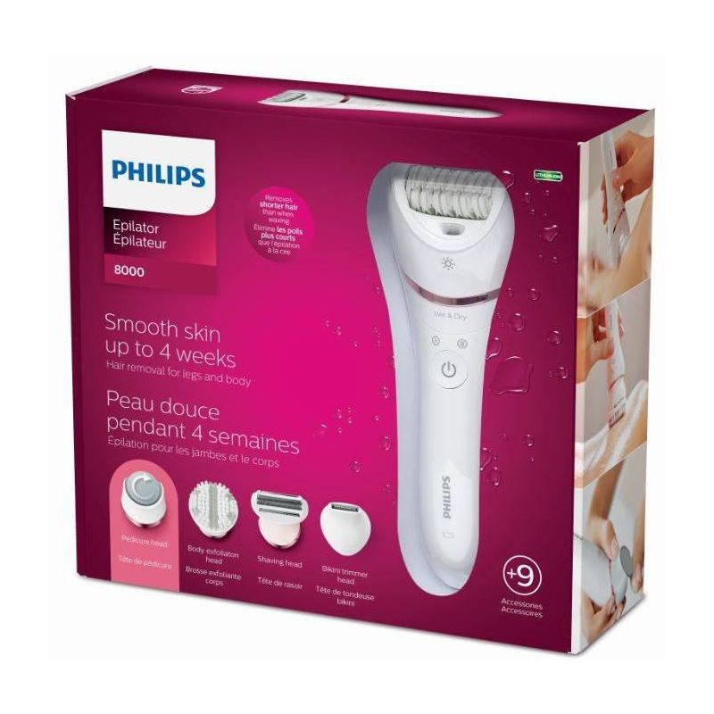 Philips Series 8000 Women&#39;s Rechargeable 5-in-1 Shaver, Trimmer, Pedicure and Exfoliator - BRE740/14, 3 of 21