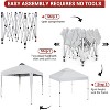 GustoWave 10x10 Ft Pop Up Canopy Tent, Sun Shelter Gazebo for Outdoor Camping - 4 of 4