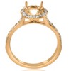 Pompeii3 .36ct Halo Diamond Engagement Semi Mount 14k Yellow Gold Ring Setting - 2 of 4