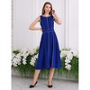 INSPIRE CHIC Women's A-Line Sleeveless Contrast Trim Wear to Work Cocktail Fit and Flare Dress - 2 of 4