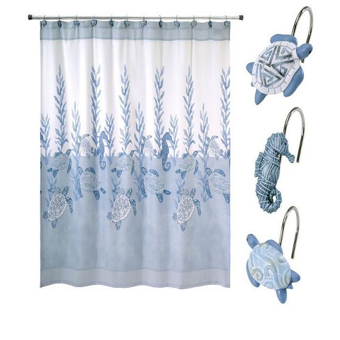 Avanti Blue Lagoon Ombre Seashells 12-Pc. Shower Curtain Hooks