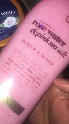ogx pink sea salt & rose water scrub