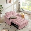 NicBex Velvet Loveseat Sofa Modern Loveseat Sofa Bed  with Tufted Back and Armrests,Convertible Sleeper Couch Pull Out Bed for Living Room - 4 of 4