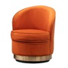 CAVINAS Velvet Swivel Accent Chair with Curved Backrest and Metal Base,Cozy Upholstered Living Room Chairs,Reading Chairs for Living Room - 4 of 4