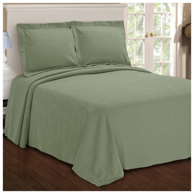 Paisley Floral Cotton Matelasse Decorative Bedspread and Pillow Sham Set by Blue Nile Mills