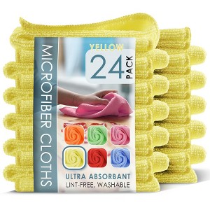 Hearth & Harbor Microfiber Cleaning Cloth, Reusable Microfiber Towel, Lint Free Washcloths - 1 of 4