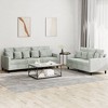 vidaXL Sofa Set with Cushions Couch Armchair for Living Room 2 Piece Velvet - 2 of 4