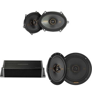 Kicker 47KEY2004 4-Channel DSP Smart Amp w/ 51KSC 6.75" 3 & 6x8" Audio Upgrade Bundle - 1 of 4