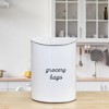 AuldHome Rustic Grocery Bag Holder (Jumbo); Large Wall-Mounted Vintage Enamelware Farmhouse Style Plastic Bag Dispenser for Kitchen or Laundry Room - 2 of 4