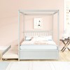 Full Size Canopy Bed with Twin Trundle for Bedroom or Apartment - 2 of 4
