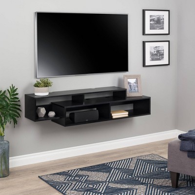 wall mounted tv shelf