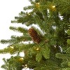 7.5ft. Fir Artificial Christmas Tree with 600 Clear Lights, Pine Cones & 1740 Branches – Lush Holiday X-Mas Centerpiece - 4 of 4