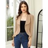 WhizMax Women's Business Casual Blazer 3/4 Sleeve Dressy Open Front Work Office Cardigan Cropped Suit Jacket - 4 of 4