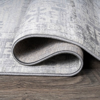 Light Gray Persian Vintage Moroccan Rectangular Area Rug