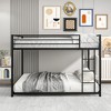 Full Over Full Metal Bunk Bed, Sturdy Frame with Ladder and Safety Guardrails, Space-Saving Design for children/Teens Bedroom, Easy Assembly - 2 of 4