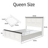 Platform Bed Frame with Solid Wood Headboard & 4 Storage Drawers, Easy Assembly, White - 2 of 4