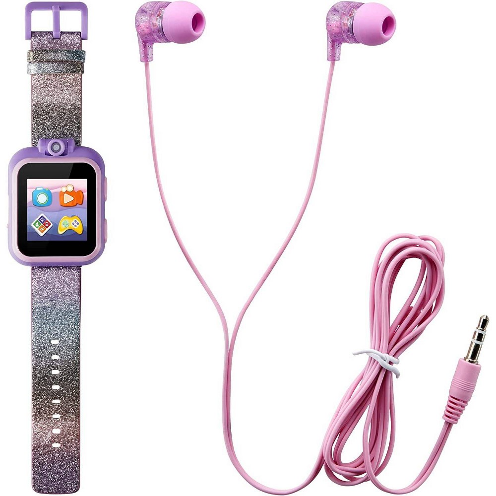 Photos - Smartwatches Playzoom Kids Smartwatch & Earbuds Set: Purple Glitter Assorted Purples