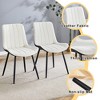 FURNIinspire Dining Chairs A set of 4 Dining Chairs, Extended Seat, Metal Legs Dining Chairs With PU Cushion, White And Black, 20"*18"*32" - 4 of 4