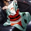 Lomsoe Vintage Santa Claus Print Flannel Blanket, Merry Christmas - All Seasons Soft Cozy Warm Throw Blanket for Bed, Napping, Camping, Travel, Office - 4 of 4