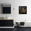 Stupell Industries Tiger in Floral Bathtub Black Framed Floater Canvas Wall Art - 2 of 4