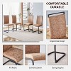 CAVINAS Modern Dining Chairs with High Back Upholstery and Black Metal C-Shaped Legs, Set of 4, for Dining Room, Kitchen, Office - 4 of 4