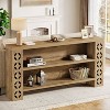 Hommoo 3-Tier Narrow Console Table Brown - 2 of 4