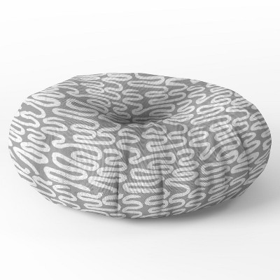 Holli Zollinger Ceres Ani Grey Round Floor Pillow - Deny Designs