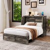 Merax Convertible Murphy Bed Cabinet with Built-In Charging Station & Extra-Large Storage Drawer - 2 of 4