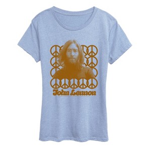 Women's - John Lennon - Lennon Peace Portrait Short Sleeve Graphic T-Shirt - 1 of 3