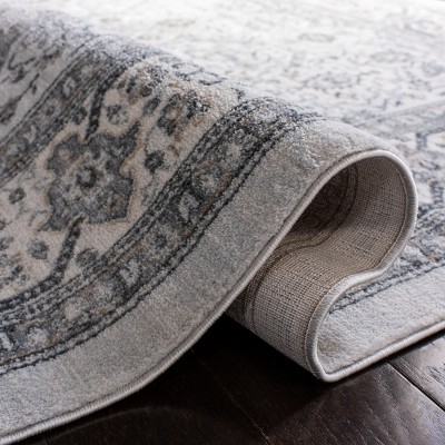 Isabella Cream and Light Grey Synthetic Hand-knotted Area Rug