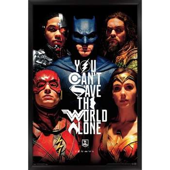 Trends International DC Comics Movie - Justice League - Save The World Framed Wall Poster Prints