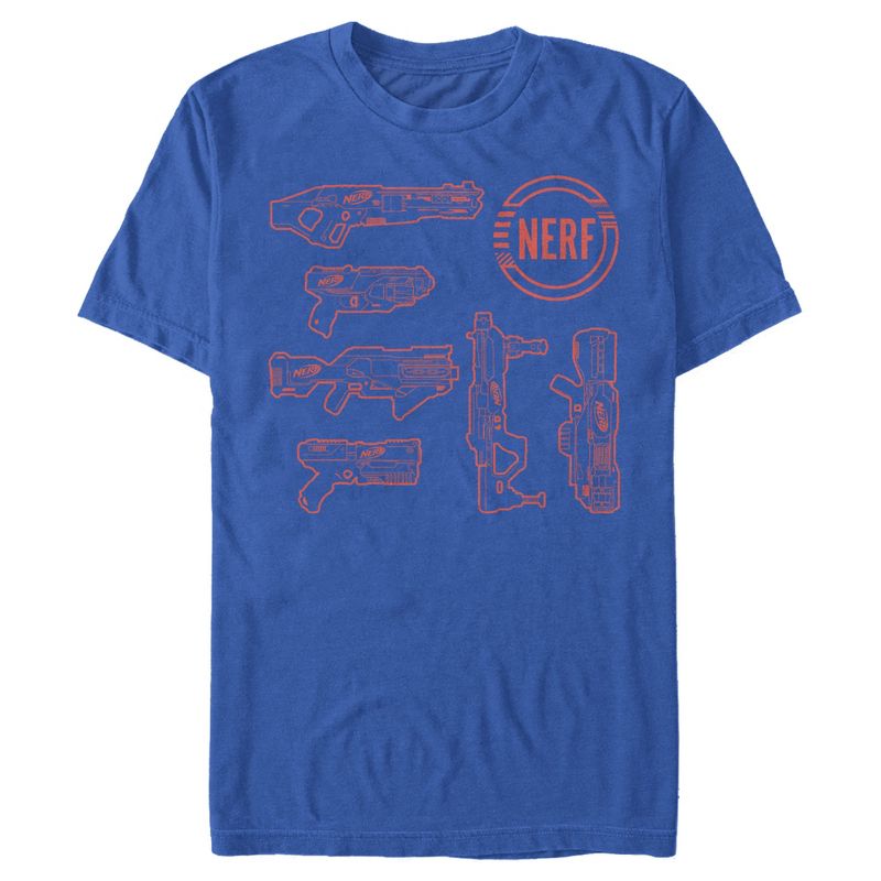 Men's Nerf Favorite Blaster Outline T-Shirt, 1 of 5