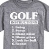 Men's - Instant Message - Golf Instructions Short Sleeve Graphic T-Shirt - 2 of 4