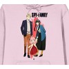 Spy X Family Forger Family & Logo Long Sleeve Cradle Pink Men's Hooded Sweatshirt - 2 of 2