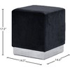 Meridian Furniture,Jax Velvet Ottoman/Stool - 3 of 4