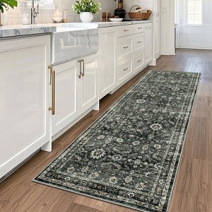 Vintage Large Area Rug for Living Room Bedroom Distressed Rug Non-Slip Low Pile Machine Washable Rug - 1 of 4
