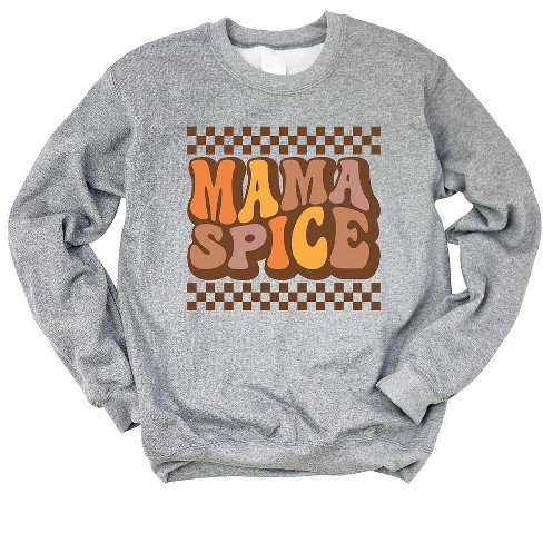 Simply Sage Market Women s Graphic Sweatshirt Mama Spice Checkered M Graphite