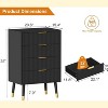 COUCHETA Modern 4-Drawer Dresser with Gold Handles, Anti-Tip Safety, Versatile Storage Cabinet for Bedroom & Entryway - 3 of 4