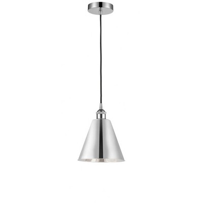 Edison Cone - 1 Light Cord Hung Mini Pendant In Industrial Style-11.75 Inches Tall and 8 Inches Wide