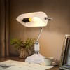 1-Light Table Lamp, White Finish with White Shade, E26 Bulb Base, No Bulbs Included - 3 of 4