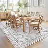 10x13 Beige Washable Rug, Modern Floral Insect Carpet, Stain-Resistant Non-Slip Low Pile Floor Cover for Bedroom, Nursery, Classroom, Living Room - 4 of 4