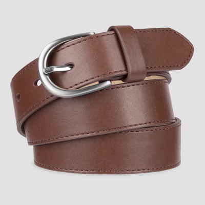 thin leather belt womens